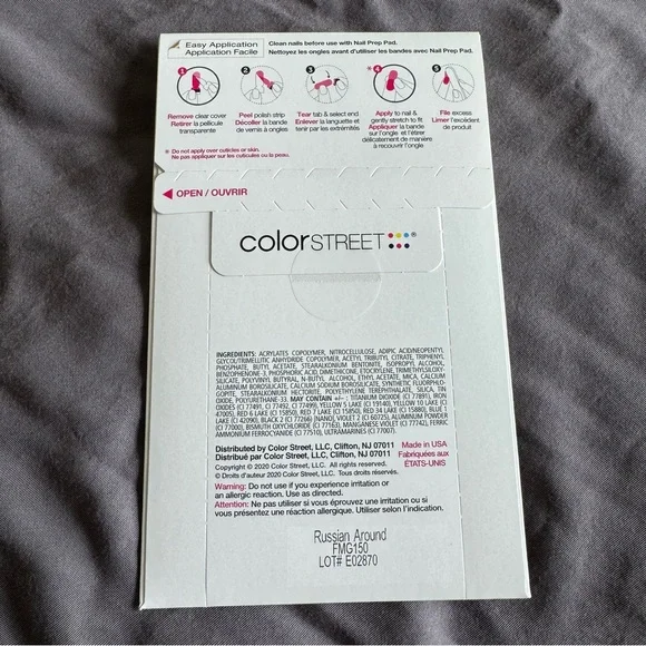 *Retired* Color Street: Russian Around | Crimson Sparkle Fall Autumn Glitter - Picture 4 of 12